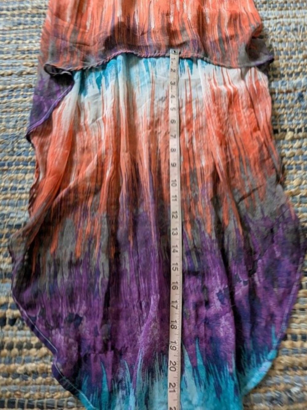 Colorful High Low Maxi Dress